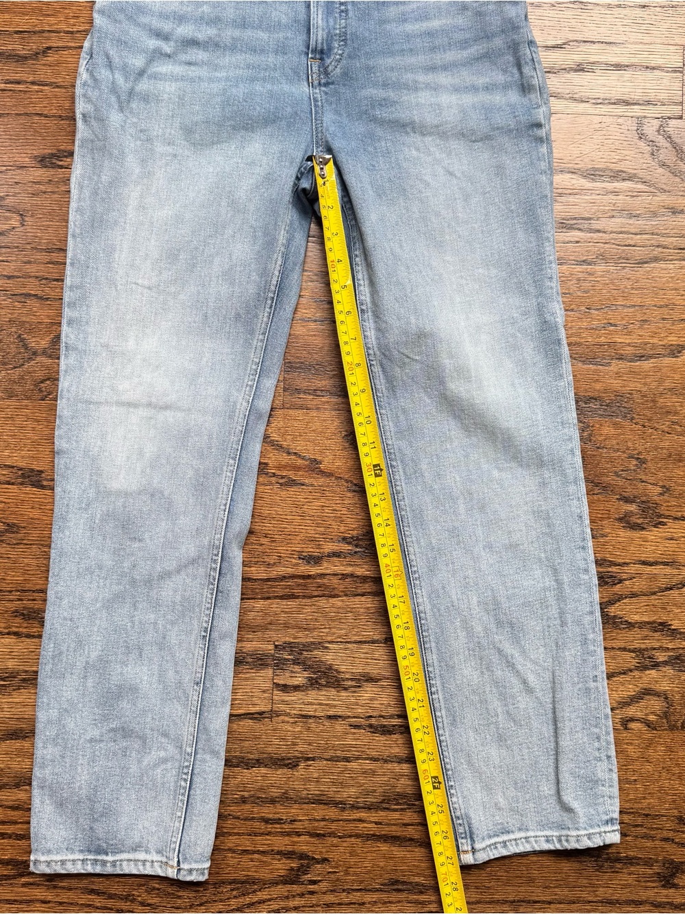 Everlane The Way High Slim Womens Crop Denim Jeans Light Blue Size 28 - Picture 3 of 11